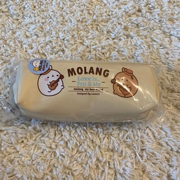 Cute Korean Molang Pencil Case. Off White. OS. Animal Design. Gifts. Kidcore. - Picture 2 of 6